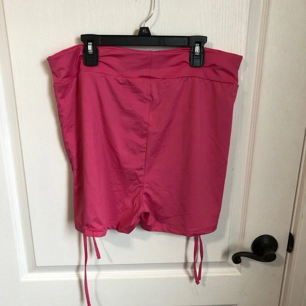 Threadbare Fitness Pink Active Shorts Womens Size 12 US Drawstring Side Gym Yoga